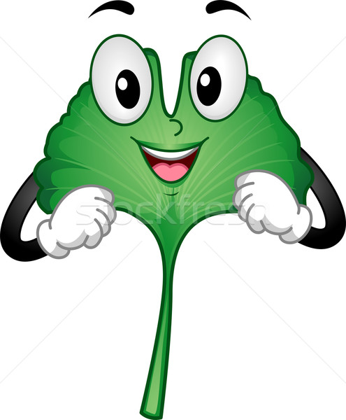 Mascotte illustration souriant santé usine herbe [[stock_photo]] © lenm