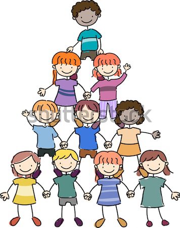 Enfants ruban illustration différent Photo stock © lenm