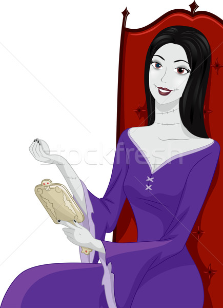Хэллоуин костюм иллюстрация женщину согласование Сток-фото © lenm