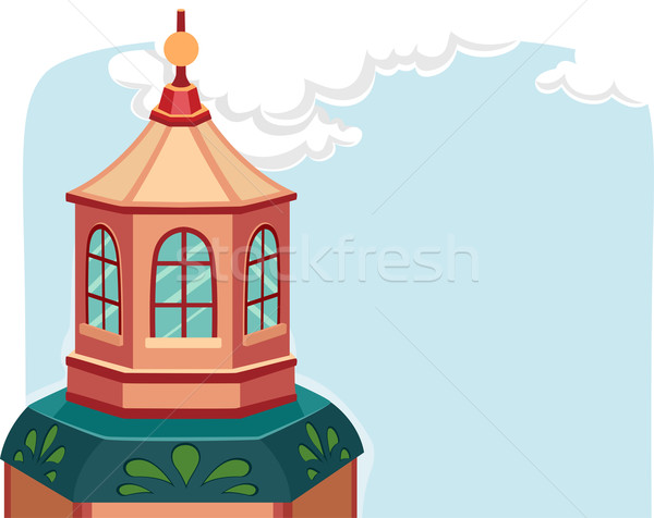 Cúpula ilustración edificio pequeño cúpula superior Foto stock © lenm
