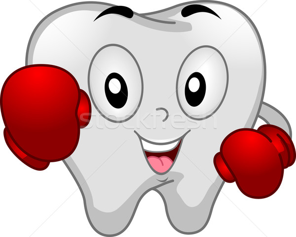 Boxer Tooth Mascot Stock photo © lenm