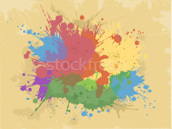 Abstract illustratie kleurrijk ontwerp kleuren splash Stockfoto © lenm