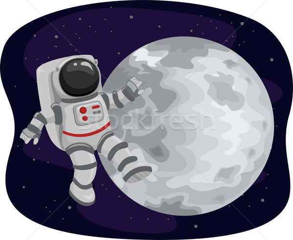 астронавт пространстве иллюстрация набор фон Сток-фото © lenm