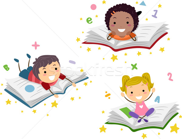 Książek ilustracja dzieci dziecko edukacji chłopca Zdjęcia stock © lenm