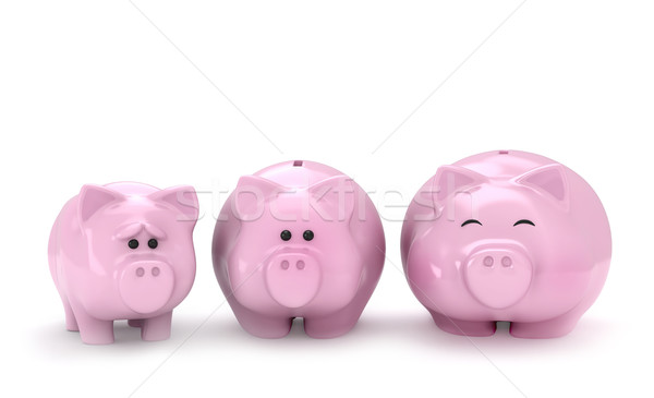 Schweinchen Banken 3D-Darstellung dünne normalen voll Stock foto © lenm