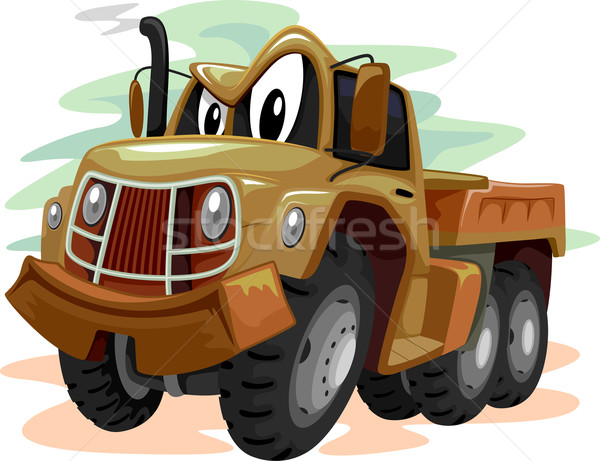 Mascot Military Truck Stock photo © lenm