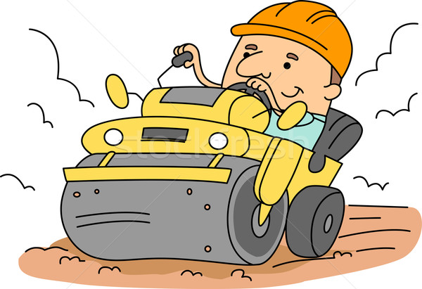 Ilustracja człowiek drogowego budowy pracy mężczyzna Zdjęcia stock © lenm