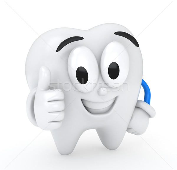 3次元の図 歯 サポート 歯科 信号 ストックフォト © lenm