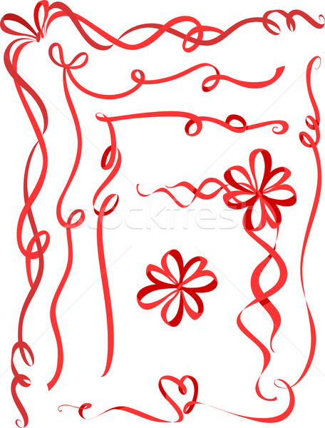 Ribbon Corner Designs Stock photo © lenm