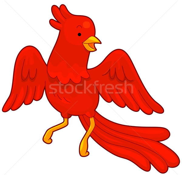 Anka kuşu örnek kırmızı uçuş uçan clipart Stok fotoğraf © lenm
