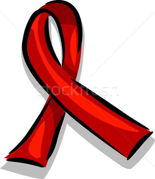 艾滋病 意識 色帶 插圖 健康 商業照片 © lenm