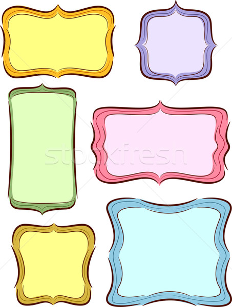 Colored Sketch Labels  Stock photo © lenm