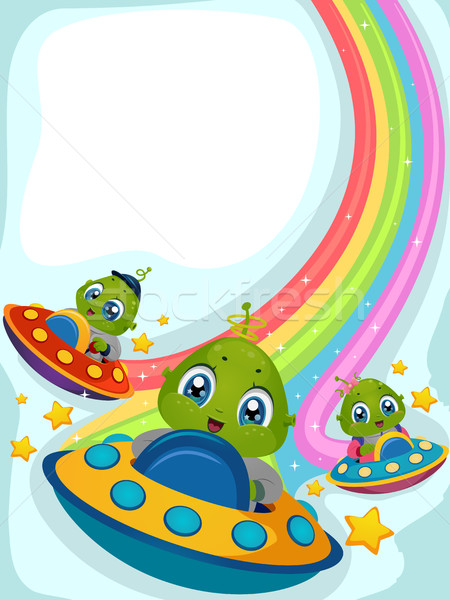 Aliens Rainbow Stock photo © lenm