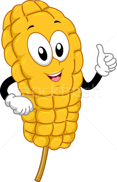 Mascot Food Corn on the Cob Stock photo © lenm