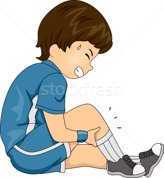 ストックフォト: 脚 · 実例 · 少年 · 子供 · 小さな · 痛み
