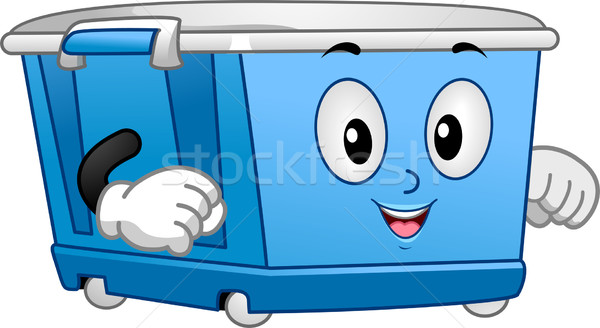 Wheeled Storage Bin Mascot Stock photo © lenm