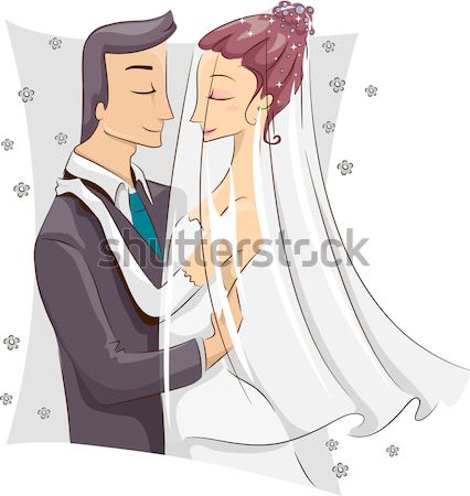 Seks małżeństwa ilustracja pary kobiet para Zdjęcia stock © lenm
