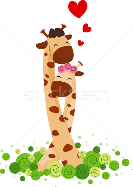 Giraffe Couple Stock photo © lenm