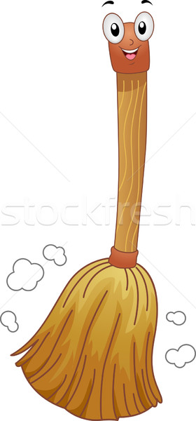 Stock photo: Broomstick Mascot