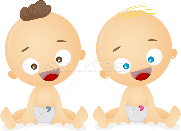 Smiling Babies Stock photo © lenm