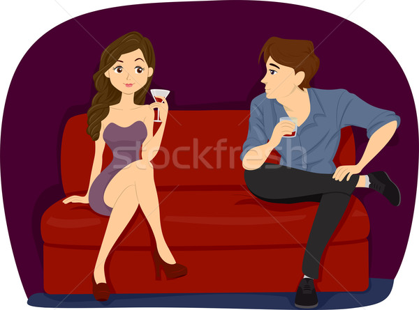 Stock photo: Couple Flirting