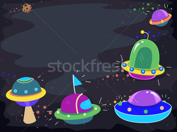 Colorful UFOs Stock photo © lenm