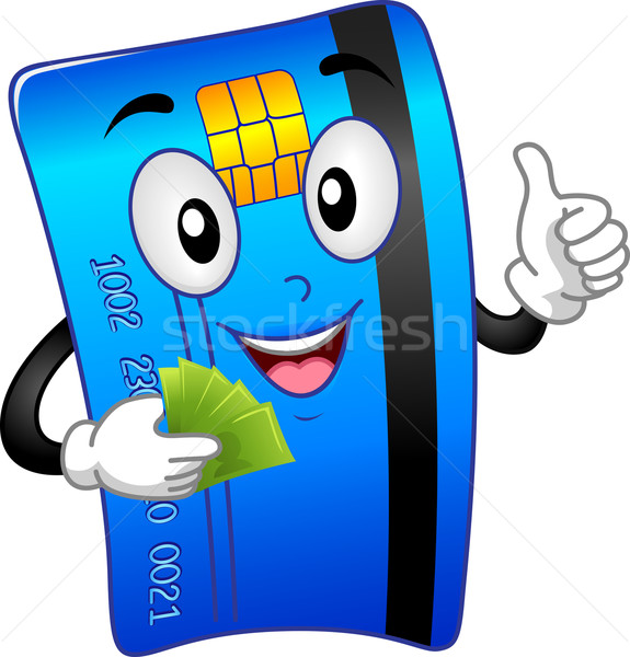 Bankautomata kártya kabala illusztráció rajz bankügylet Stock fotó © lenm