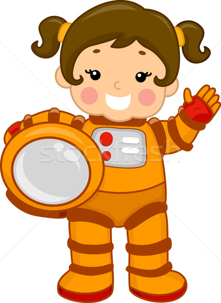 Astronaut Girl Stock photo © lenm