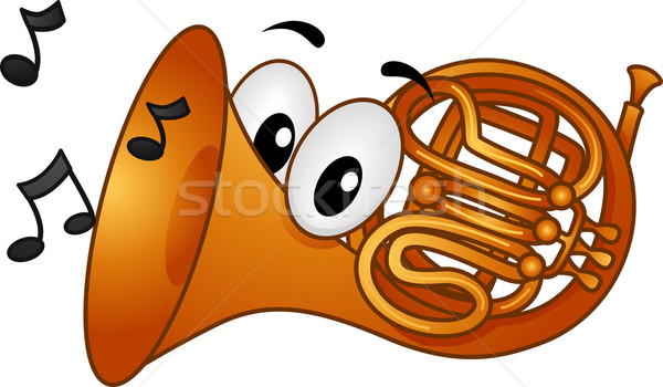 French Horn Mascot Stock photo © lenm