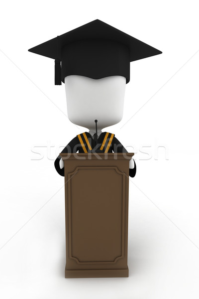 Graduate Giving a Speech Stock photo © lenm