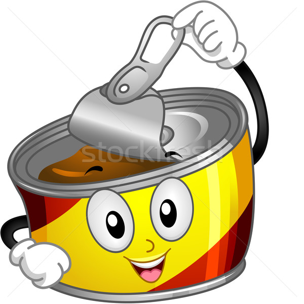 Alimentos enlatados mascota ilustración alimentos Cartoon vector Foto stock © lenm