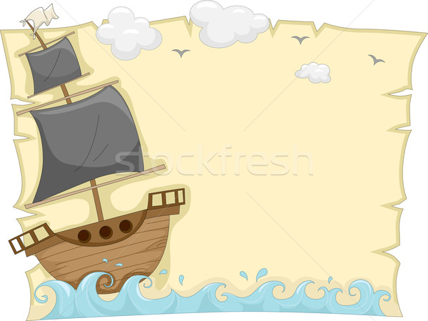 Pirate Ship Background Stock photo © lenm