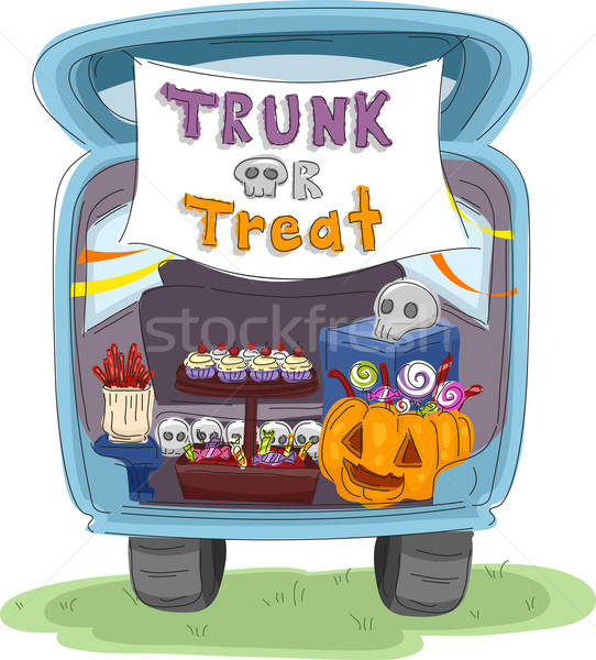 Csemege illusztráció autó díszített halloween étel Stock fotó © lenm