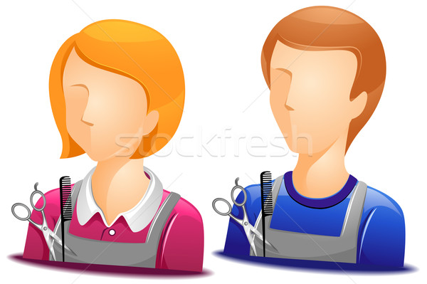 Hairstylist Avatars Stock photo © lenm