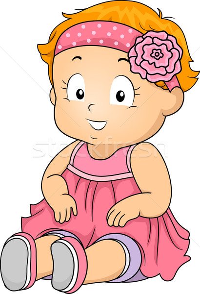 Baby Girl Flower Lace Headband Stock photo © lenm
