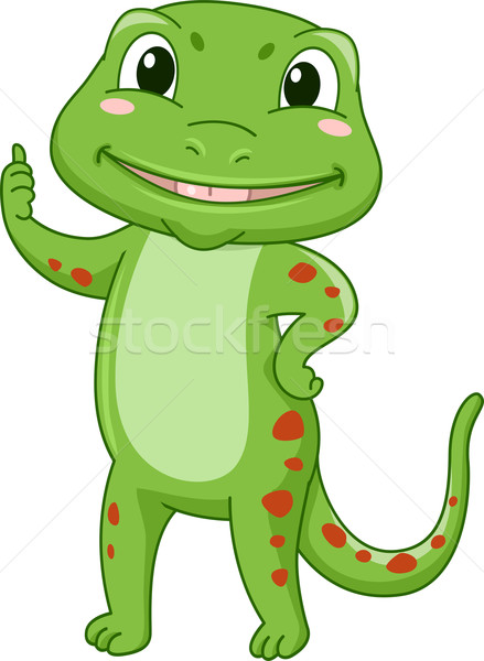 Gecko Thumbs Up Stock photo © lenm