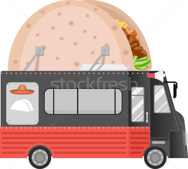 Food Truck Tacos Stock photo © lenm