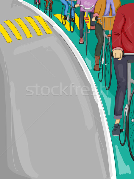 Persone bike corsia illustrazione ciclisti donna Foto d'archivio © lenm