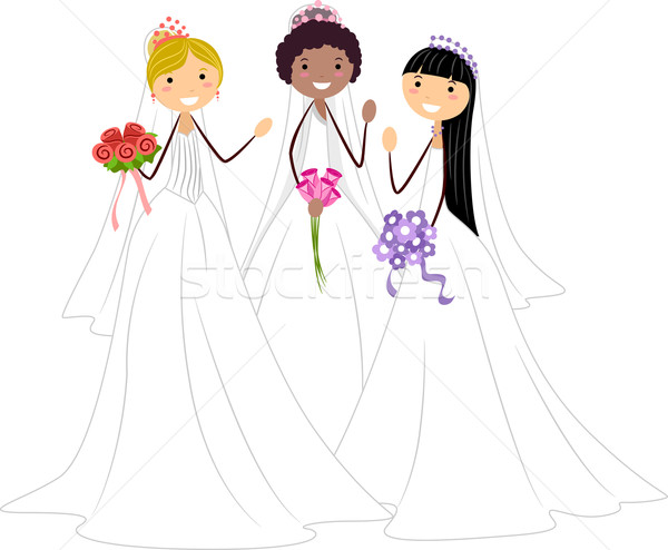 Stock photo: Triple Wedding