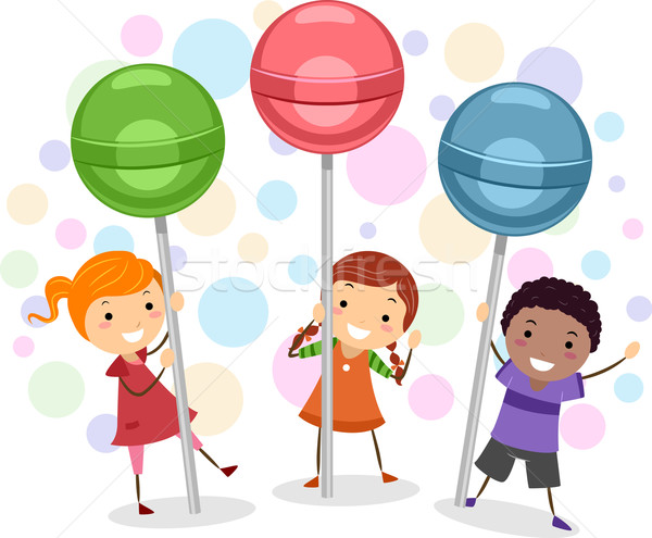 Lollipop Kids Stock photo © lenm