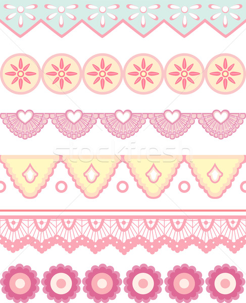 Haveloos chic ontwerp kunst roze grafische Stockfoto © lenm