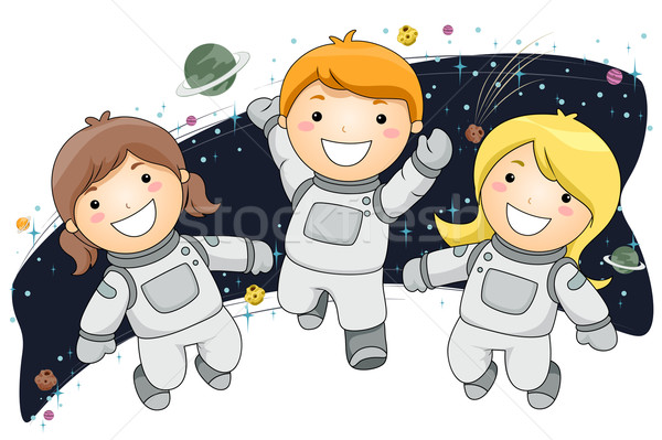 Astronaut Kids Stock photo © lenm