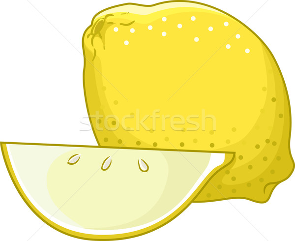 лимона иллюстрация нетронутый сидят сторона Сток-фото © lenm