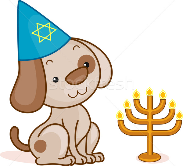 Kutya zsidó húsvét illusztráció ünnepel csillag vallás Stock fotó © lenm