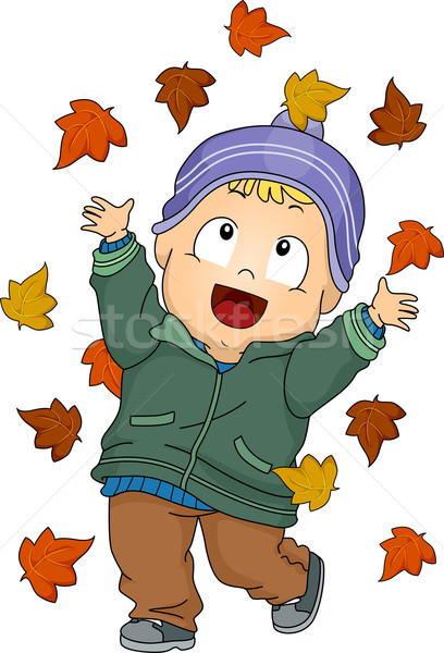 Autumn Leaves Baby Stock photo © lenm