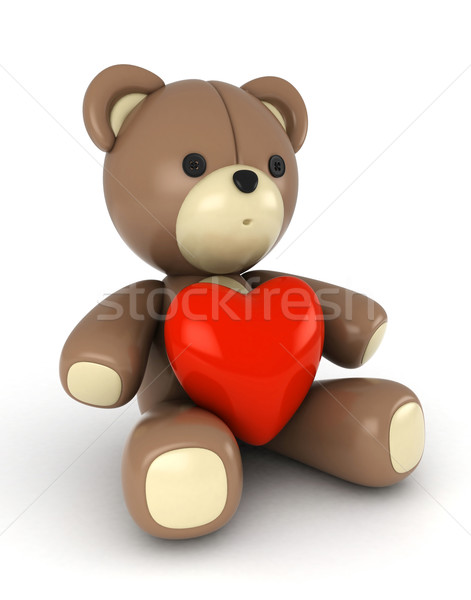 Valentine Bear Stock photo © lenm