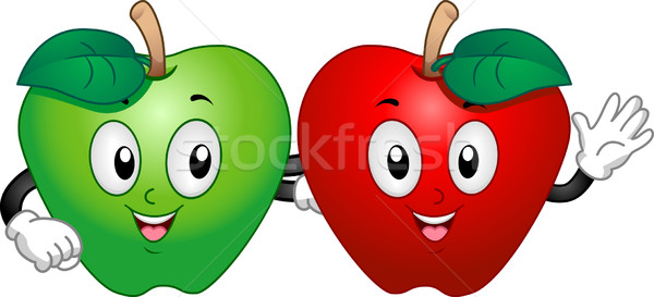 Apple Mascots Stock photo © lenm