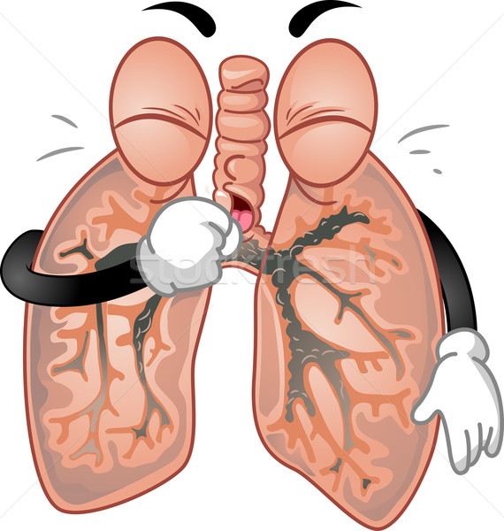 Mascotte tossire illustrazione medici salute Foto d'archivio © lenm