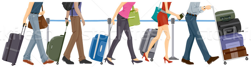 Foto stock: Aeropuerto · bajar · cuerpo · personas · mujeres