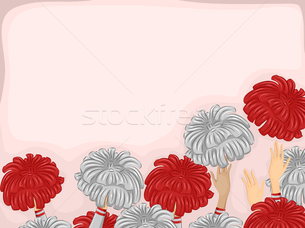 Mâini majoreta ilustrare roşu roz Imagine de stoc © lenm